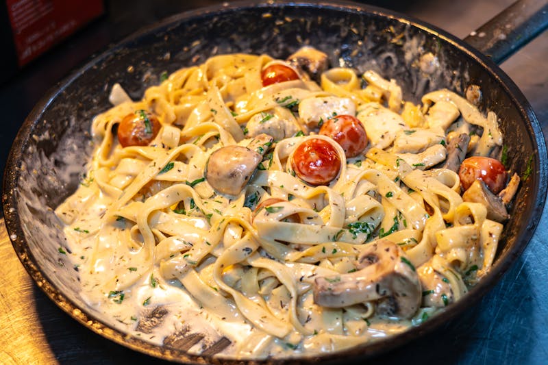 Creamy Fettuccine Alfredo pasta dish