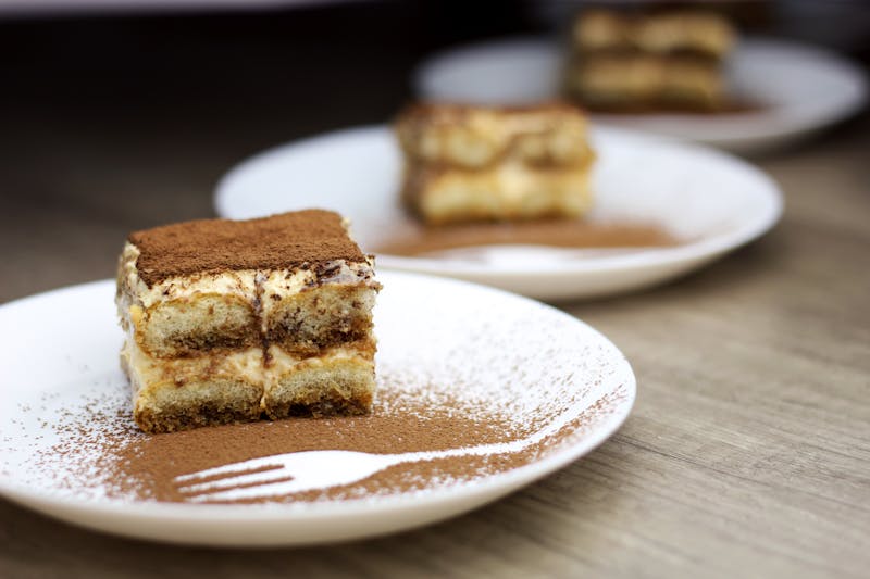 Tiramisu dessert with espresso and mascarpone